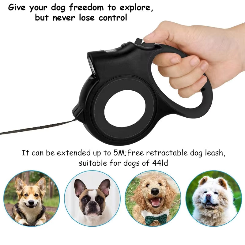 The Pet Leash Comes with a Light, Automatic Retractable, Cat Leash, Dog Leash with Light, Extended Dog Chain, Enhanced Version of the Light