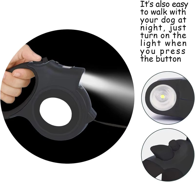 The Pet Leash Comes with a Light, Automatic Retractable, Cat Leash, Dog Leash with Light, Extended Dog Chain, Enhanced Version of the Light